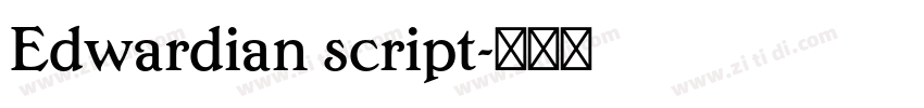 Edwardian script字体转换